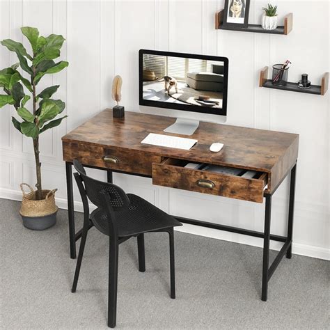 Vasagle Home Office Furniture Space Saving Industrial Wood Particle