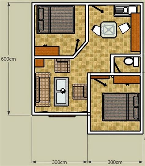 desain rumah kecil  bilik