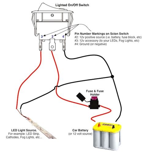 12v 4 Pin Rocker Switch Wiring Diagram