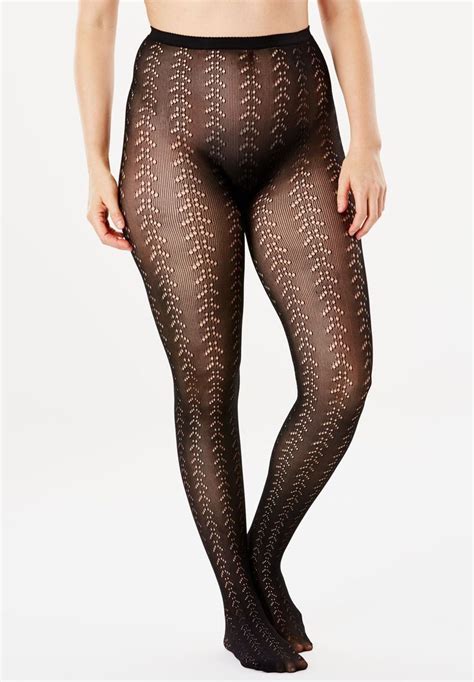 2 Pack Patterned Tights Floral Dot Patterned Tights Cool Outfits Plus Size Women