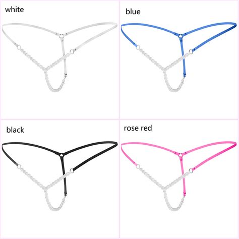 Womens Panties Sexy Thong G String For Women Pearls Seamless Underwear