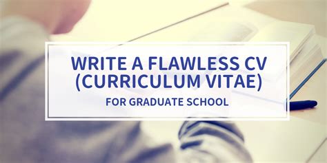 Curriculum vitae, cv on your cv, you know why? How to Write a Flawless Curriculum Vitae for Grad School ...