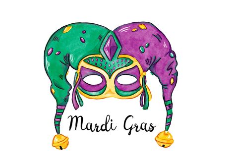 Vert Et Violet Aquarelle Mardi Gras Festival Mask Vector 142058 Art