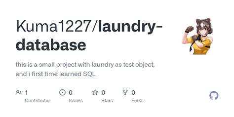 Github Kuma1227laundry Database This Is A Small Project With