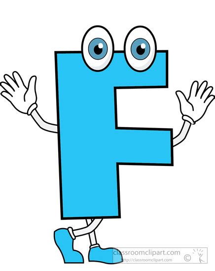 Alphabet letter f and pictures. Alphabets Clipart- letter-F-2-cartoon-alphabet-clipart - Classroom Clipart