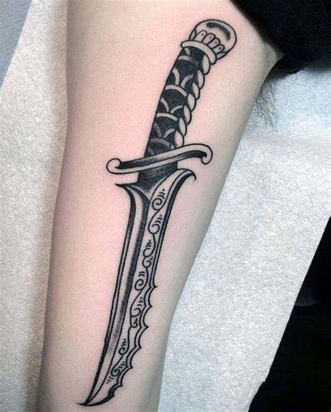 70 traditional dagger tattoo designs for men sharp ink ideas