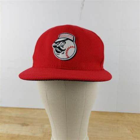 New Era 59fifty Mr Red Cincinnati Reds Mascot Hat Cap Size 7 Throwback
