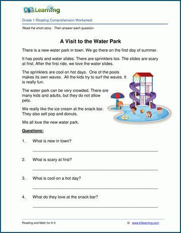A Visit to the Water Park - Grade 1 Children's Story | K5 Learning