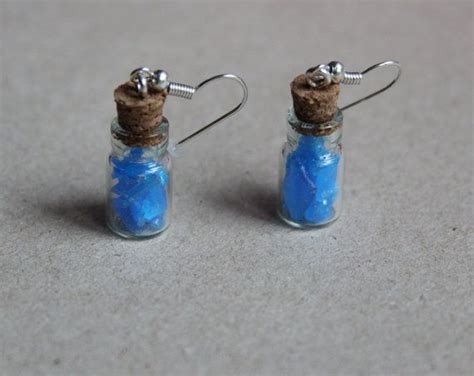 Miniature Bottle Earrings With Crystals Of от Flowersjewellryshop