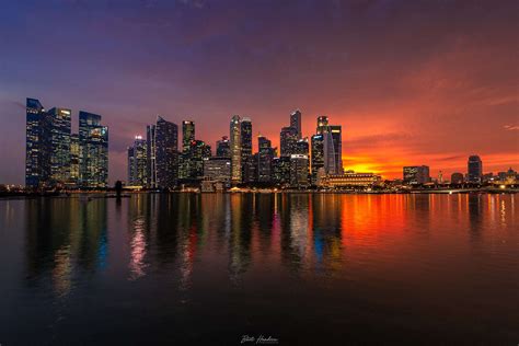 Singapore Sunset Bart Hendrix Fotografie
