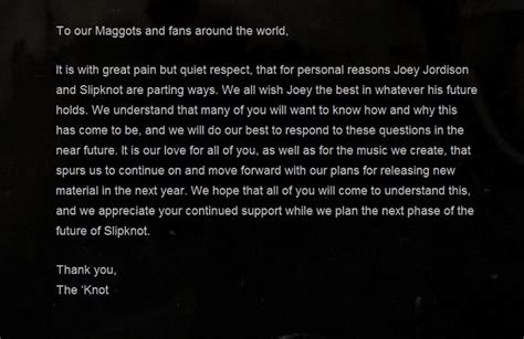 O baterista joey jordison abordou a questão em uma entrevista em 2004, afirmando que é para mostrar crescimento e diferença dentro da idade de cada indivíduo. El baterista Joey Jordison deja Slipknot