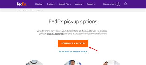 Fedex Schedule Pickup