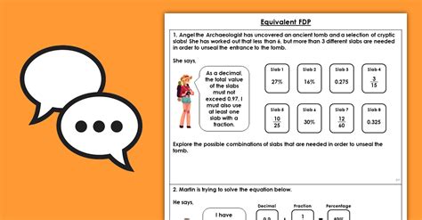Used by parents, children and teachers. Percentages Year 6 Equivalent FDP Discussion Problems ...