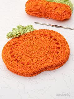 Halloween Pumpkin Coasters Pattern By Anabelia Handmade Crochet