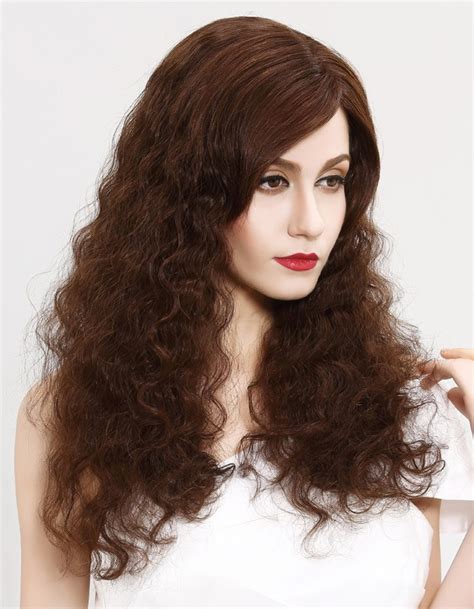 Brown Curly Remy Human Hair Long Lace Front Wig New Wigs Online Au