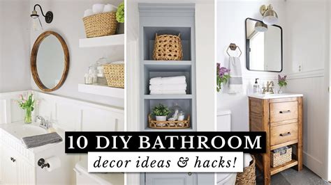 10 Diy Bathroom Decor Ideas And Hacks Bathroom Makeover Ideas On A Budget Youtube