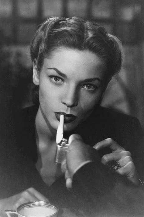 Lauren Bacall Having A Smoke 1940s Roldschoolcool