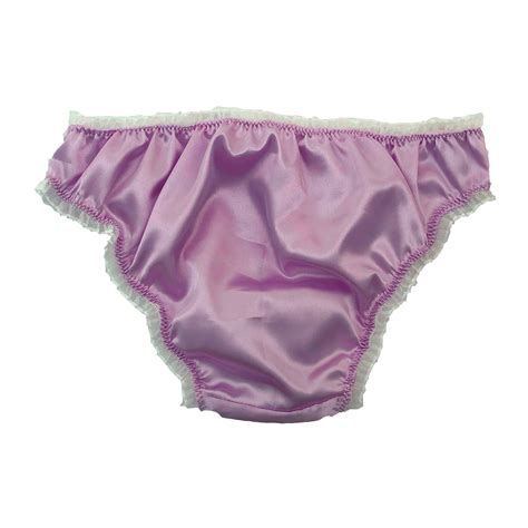 Satin Frilly Sissy Ruffled Panties Bikini Knicker Underwear Briefs Sizes 6 20 Ebay