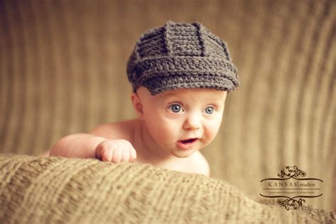 Newsboy Hat 3 6 Month Baby Boy Hat Baby Hat Dark Grey Baby
