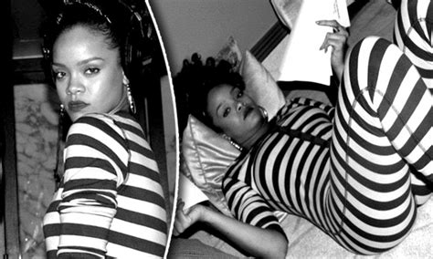 Rihanna Opts For Comfort Over Glamour In A Black And White Onesie And