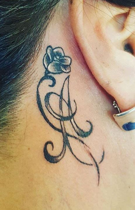 You may find unique tattoos but those ideas might not be the most meaningful tattoo designs. Letter A Tattoo | Behind ear tattoos, Tattoo lettering ...