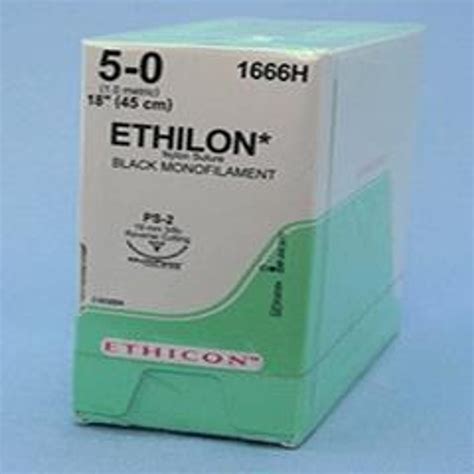 Ethicon Ethilon Nylon Non Ab Suture 5 0 X45cm Black36 Budget