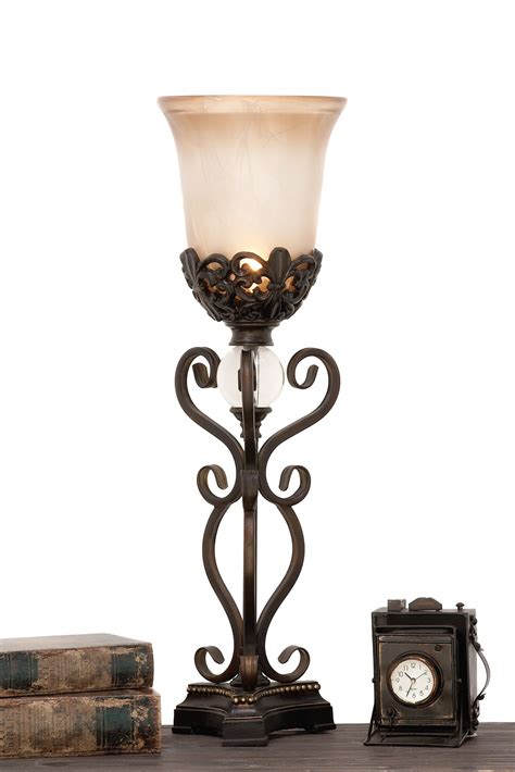 Faux wood vintage uplight lamp. Urban Designs Amalia Torchiere Uplight Table Lamp - Set of ...