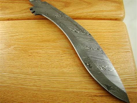 Custom Damascus Bush Kukri Knife Blank Machete Knifemaking Jungle