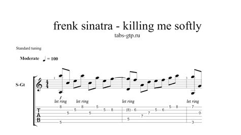 Frank Sinatra Killing Me Softly ноты для гитары табы аранжировка Youtube