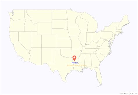Map Of Minden City Louisiana