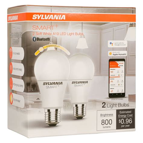Sylvania Smart Bluetooth Led Light Bulb A19 Dimmable 2700k Warm