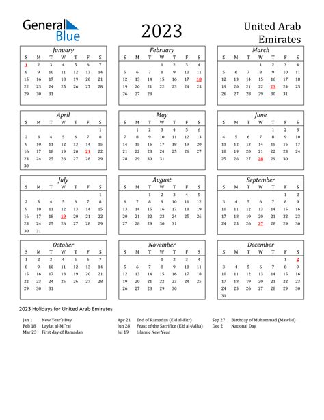 Calendar 2023 Uae Get Calendrier 2023 Update