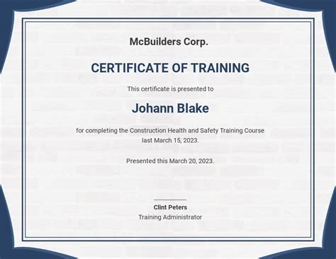 19 Free Safety Certificate Templates Customize And Download