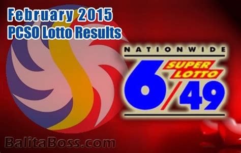 Launched on june 12, 1982, lotto 6/49 was the first nationwide canadian lottery game to allow players to choose their own numbers. February 2015 Superlotto 6/49 PCSO Lotto Results - Balita ...