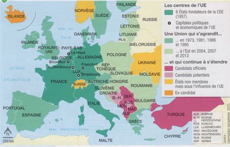 Les Frontières De La France Et Les Pays De Lunion Européenne