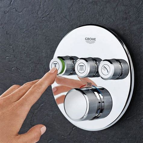 Hansgrohe offers you a wide range of thermostatic shower mixers and thermostatic bath mixers. Grohe SmartControl Round Thermostatic Shower Valve with 3 ...
