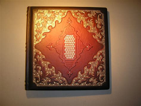 Leather Photo Album Medieval Style Gilded Relief 11 X 11