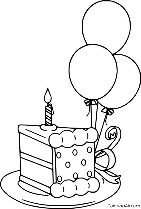 Birthday Balloon Coloring Pages - ColoringAll