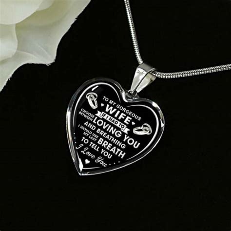 To My Gorgeous Wife Luxury Necklace T For Wedding Anniversary Valentines Day Ebay