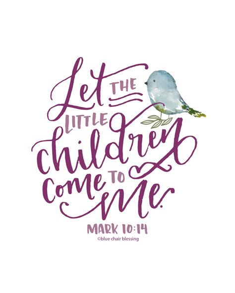Let The Little Children Come To Me8 By 10 Print