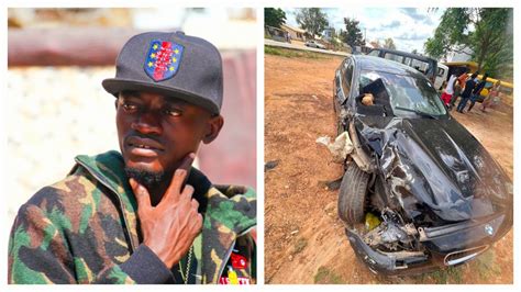 Lilwin Survives Near-Fatal Accident; Shares Photos Of His Mangled Car