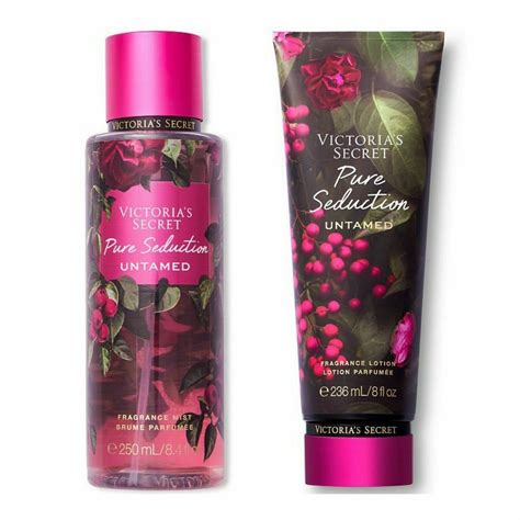 VICTORIA'S SECRET PURE SEDUCTION UNTAMED MIST 8.4 OZ & LOTION 8 OZ (SET