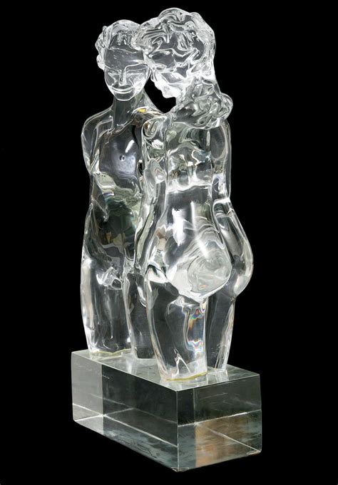 Lot Loredano Rosin Lovers Signed Art Glass Sculpture