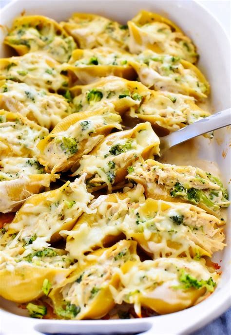 Chicken And Broccoli Alfredo Stuffed Shells Life In The Lofthouse