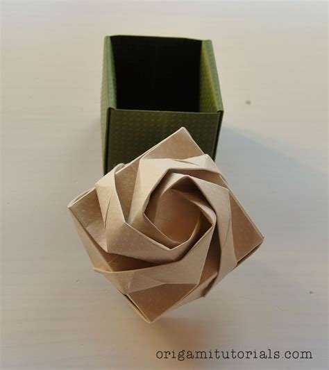 Origami Rose Box Origami Tutorials Origami Rose Box Origami Rose