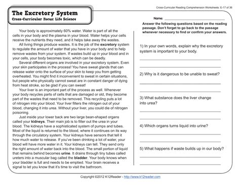 Earth's biological history (earth's biological diversity over time); Science Reading Comprehension Worksheets — db-excel.com