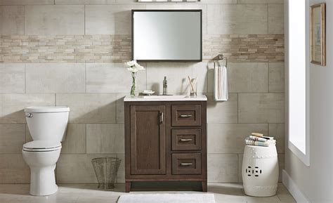 The bathroom is small for instance the floor is 30 sqft. Bathroom Tile Ideas - The Home Depot