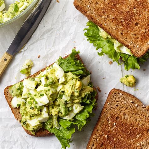 Avocado Egg Salad Sandwiches Recipe Eatingwell