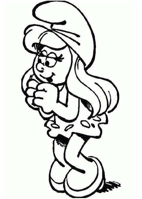 The smurfs gargamel smurfette and papa smurf coloring page brainy playing hide seek finding nemo peach bubbles deb talking to nigel barbie tawny pages hot wheels 1 printable online. Smurfette From The Smurf Coloring Page : Kids Play Color ...