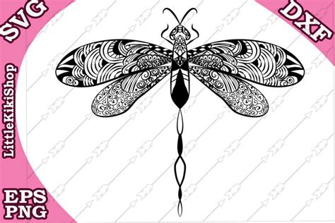 Download Zentangle Dragonfly Svg, Mandala Dragonfly,Zentangle ...